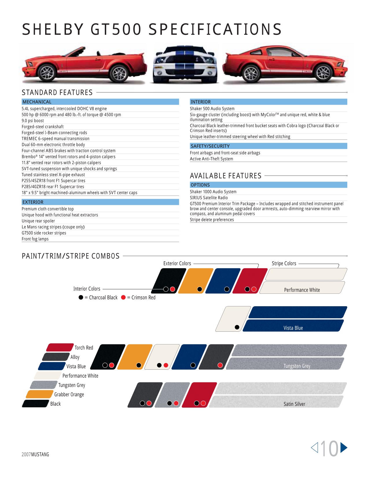 2007 Ford Mustang Brochure Page 1